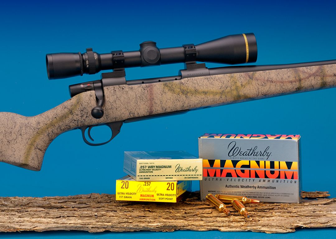 Trzoniec loved the .257 Weatherby, so he decided to order a Vanguard rifle through the Weatherby Custom Shop with a special stock and other additional items. A Leupold Vari-X III 3.5-10 40mm scope was used for testing and hunting.